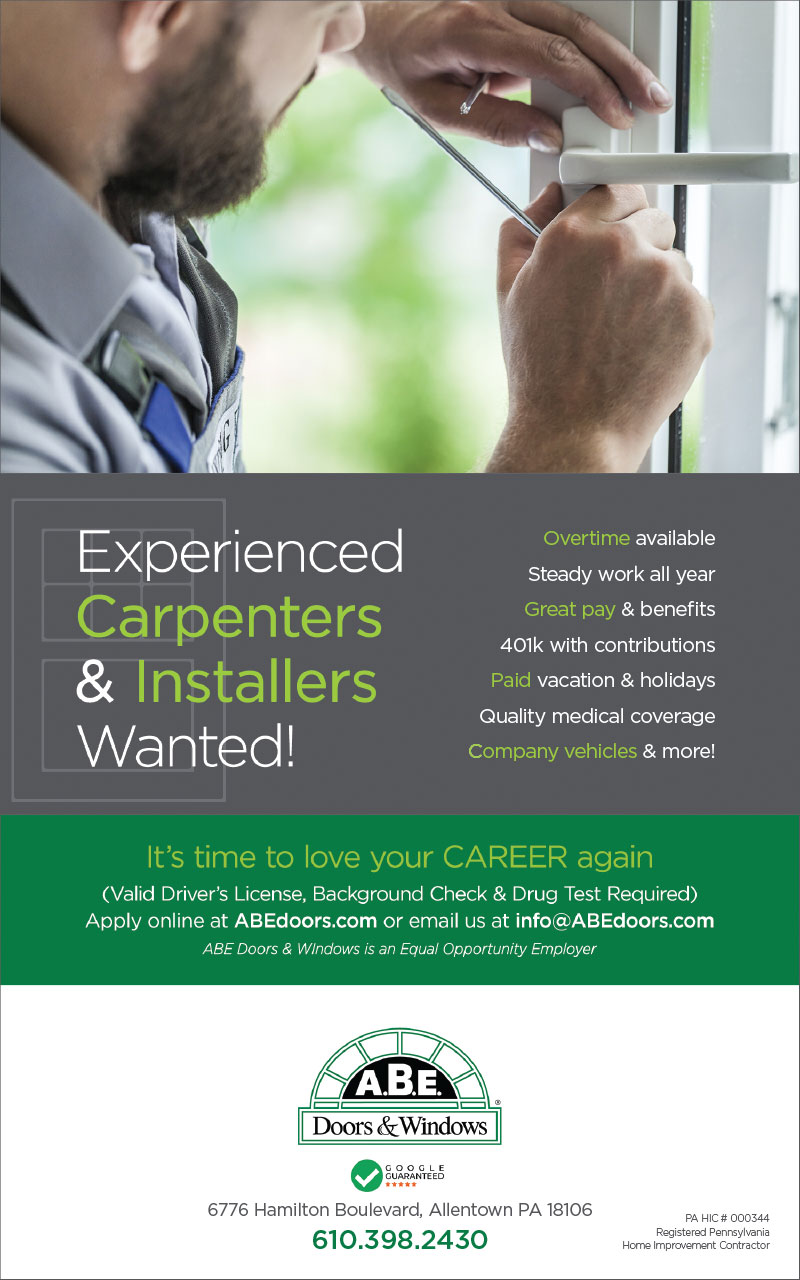 Experienced Carpenters and Installers Wanted