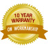 10 Year Warranty on Window and Door Workmanship